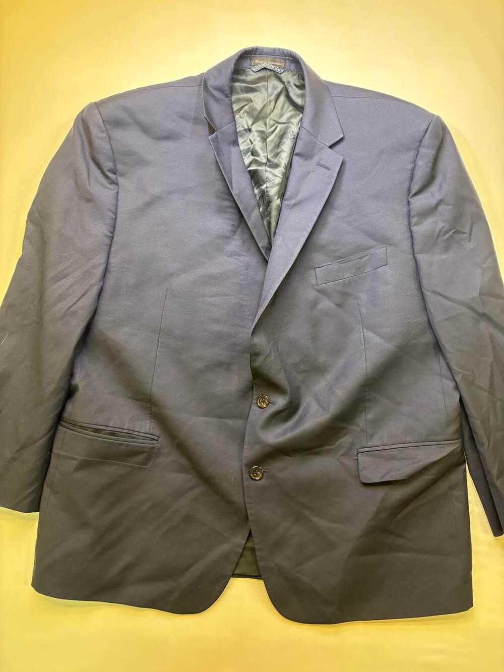 Lauren Ralph Lauren Wool Blend Natural Stretch Blue Sport Coat Blazer 45R